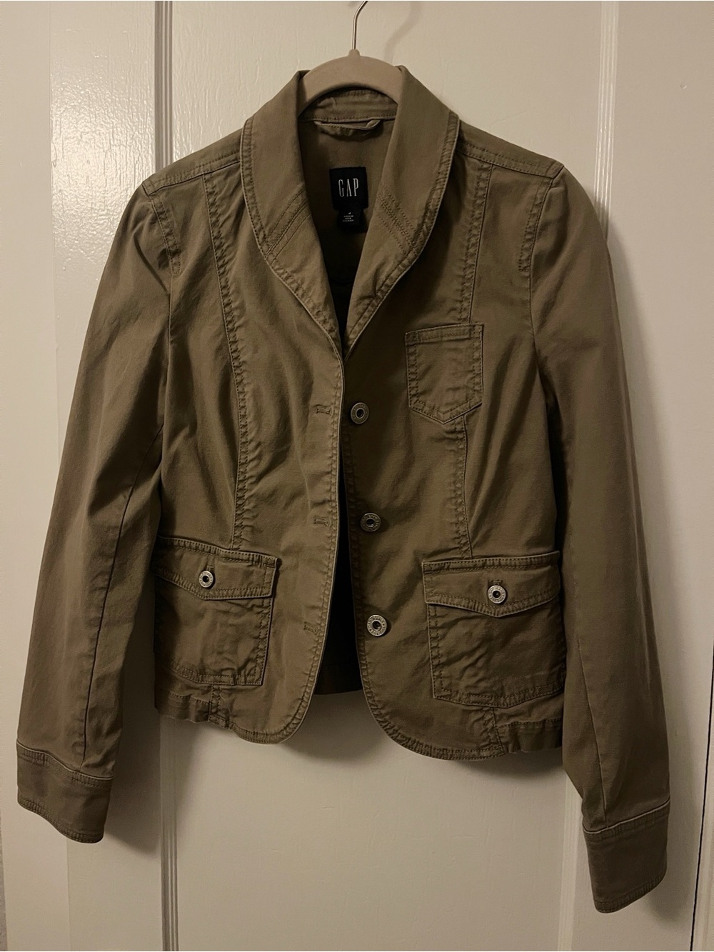 GAP Olive Green Cotton Utility Jacket